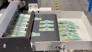Conveyor Table for Finished Sticker Collection